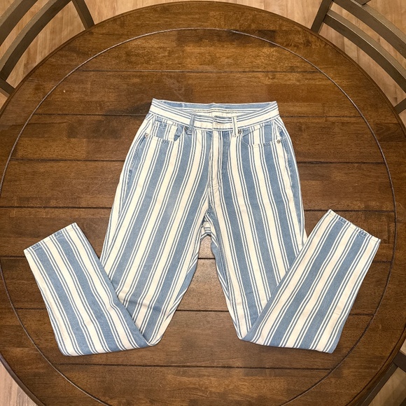 American Eagle Striped Mom jeans size 0 Regular - Picture 1 of 4